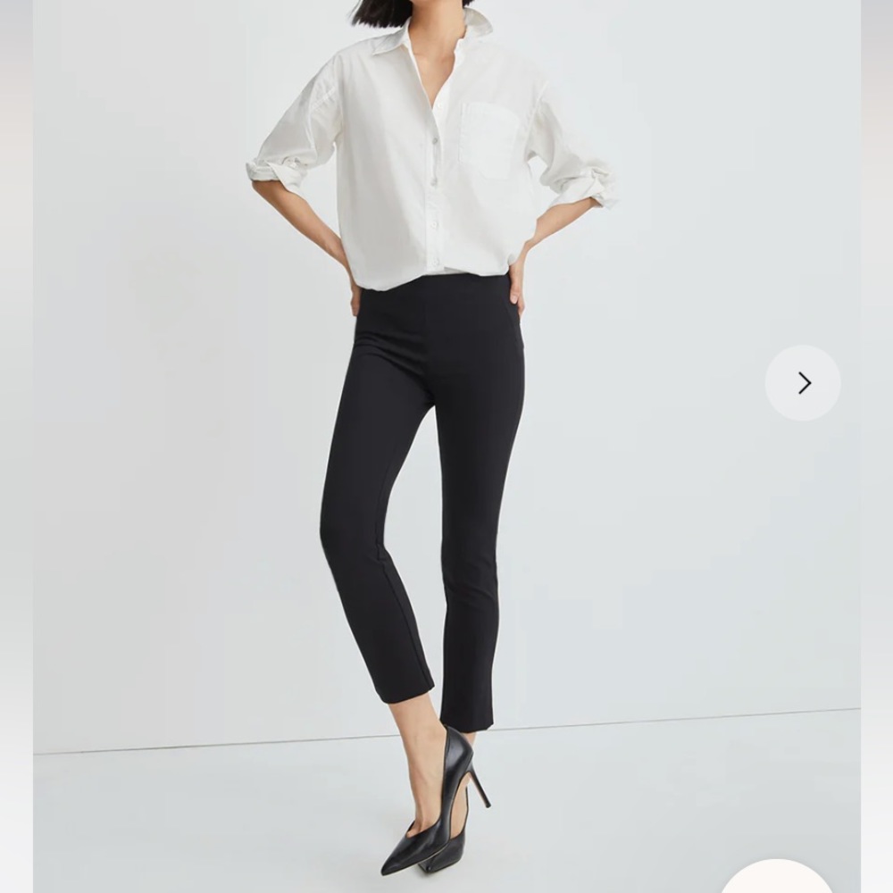 veronica beard zip back scuba pant navy 2 XS mid rise dress pant ankle academia
